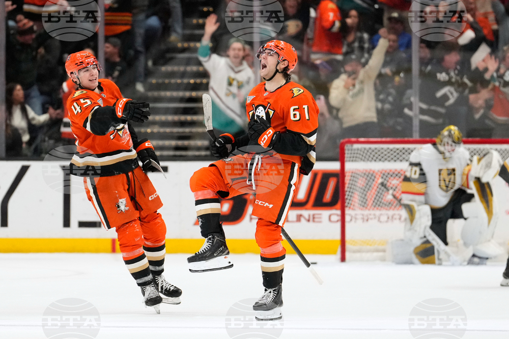 APTOPIX Golden Knights Ducks Hockey