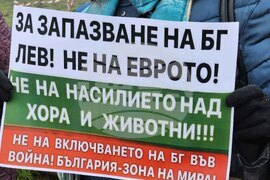 Русе - протест срещу еврото