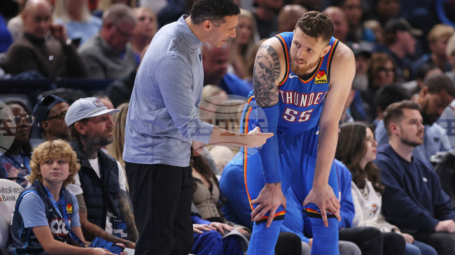 Центърът Айзея Хартенщайн ще отсъства за неопределен период за Оклахома Сити Тъндър в НБА