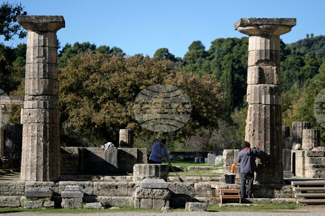 Greece Olympics Milan Cortina Flame Lighting