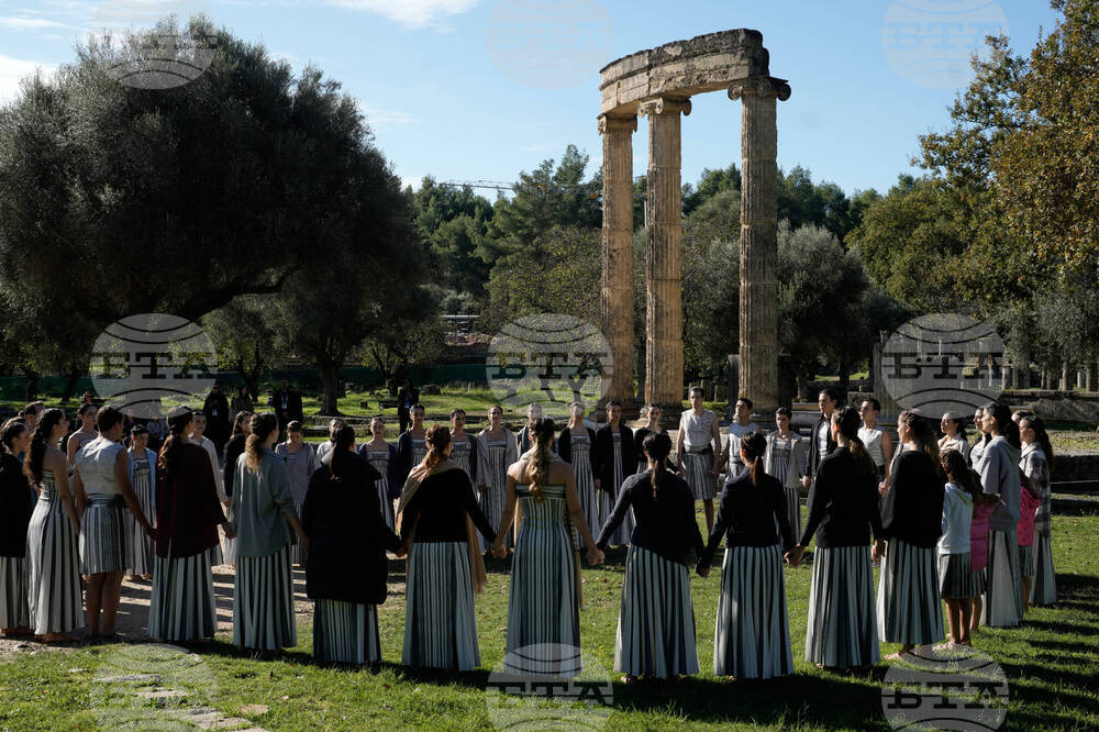 Greece Olympics Milan Cortina Flame Lighting