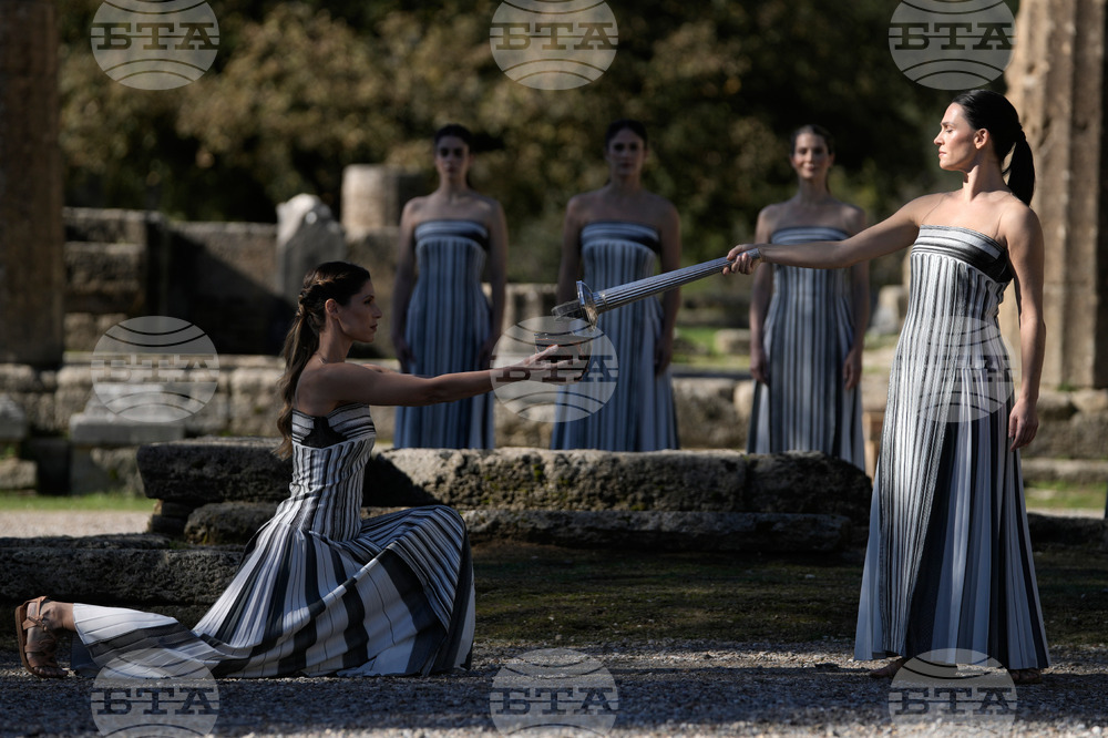 Greece Olympics Milan Cortina Flame Lighting