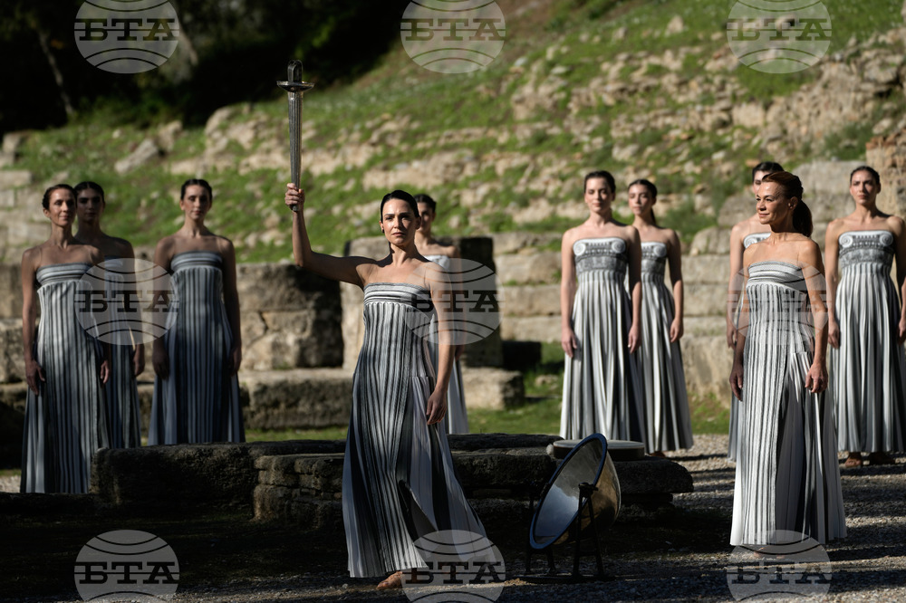 Greece Olympics Milan Cortina Flame Lighting