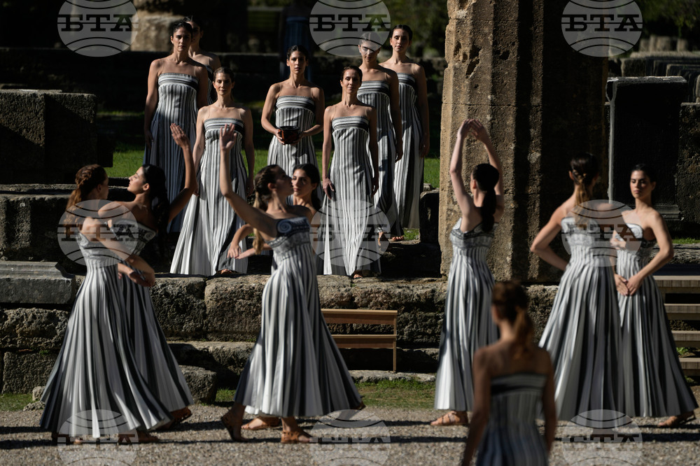 Greece Olympics Milan Cortina Flame Lighting