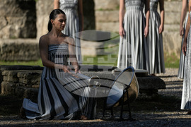 Greece Olympics Milan Cortina Flame Lighting