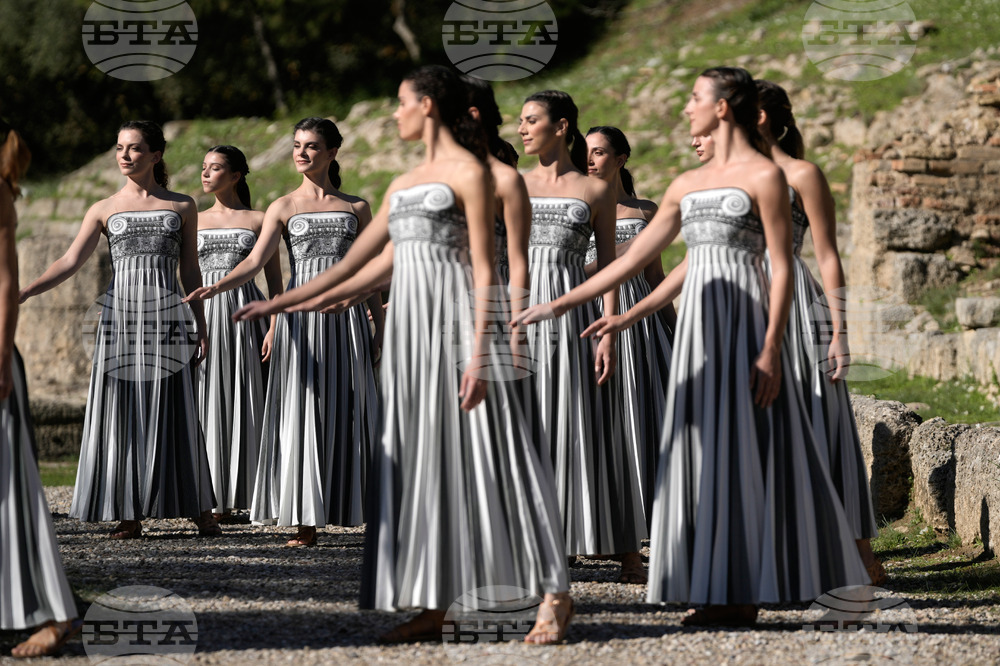 Greece Olympics Milan Cortina Flame Lighting