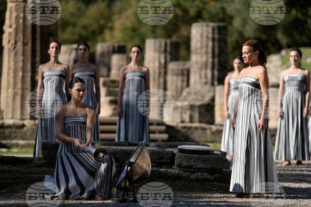 Greece Olympics Milan Cortina Flame Lighting