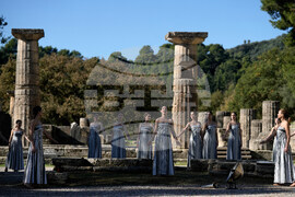 Greece Olympics Milan Cortina Flame Lighting