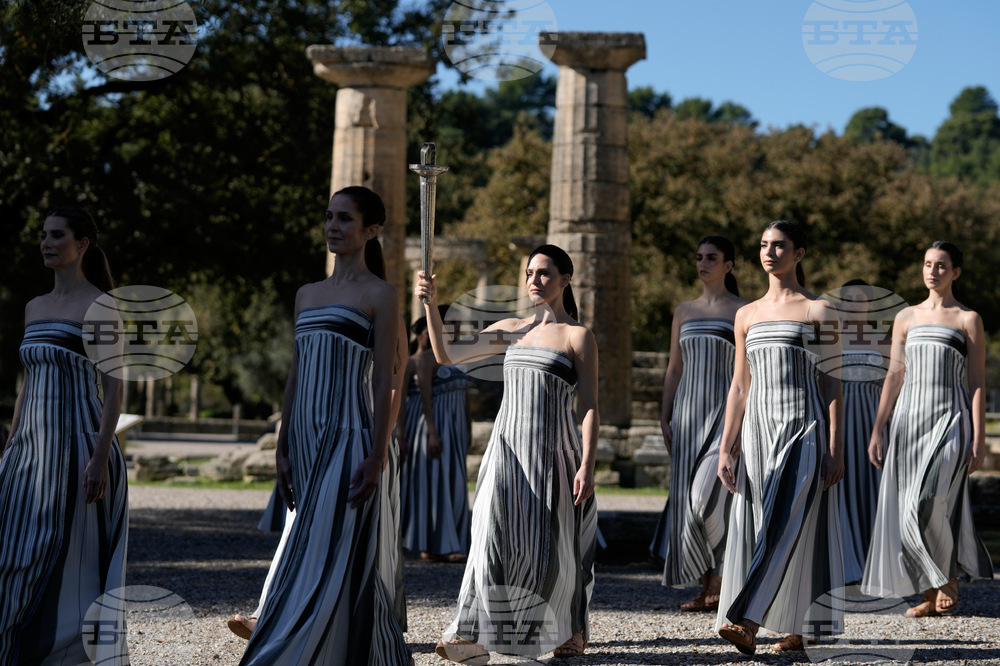 Greece Olympics Milan Cortina Flame Lighting