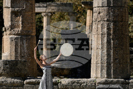 Greece Olympics Milan Cortina Flame Lighting