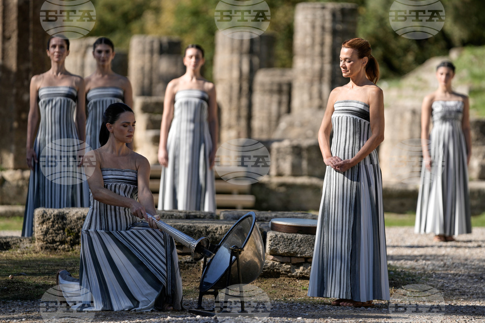 Greece Olympics Milan Cortina Flame Lighting