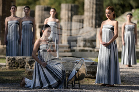 Greece Olympics Milan Cortina Flame Lighting