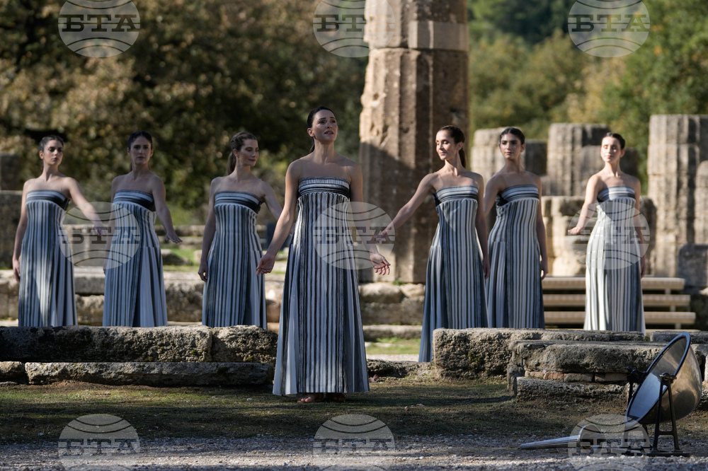 Greece Olympics Milan Cortina Flame Lighting