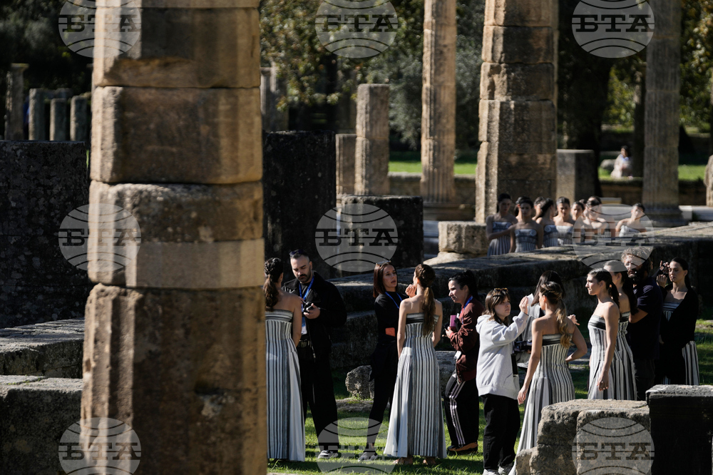 Greece Olympics Milan Cortina Flame Lighting