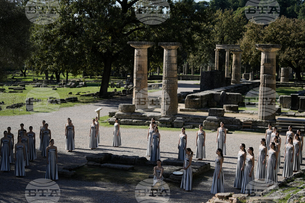 Greece Olympics Milan Cortina Flame Lighting