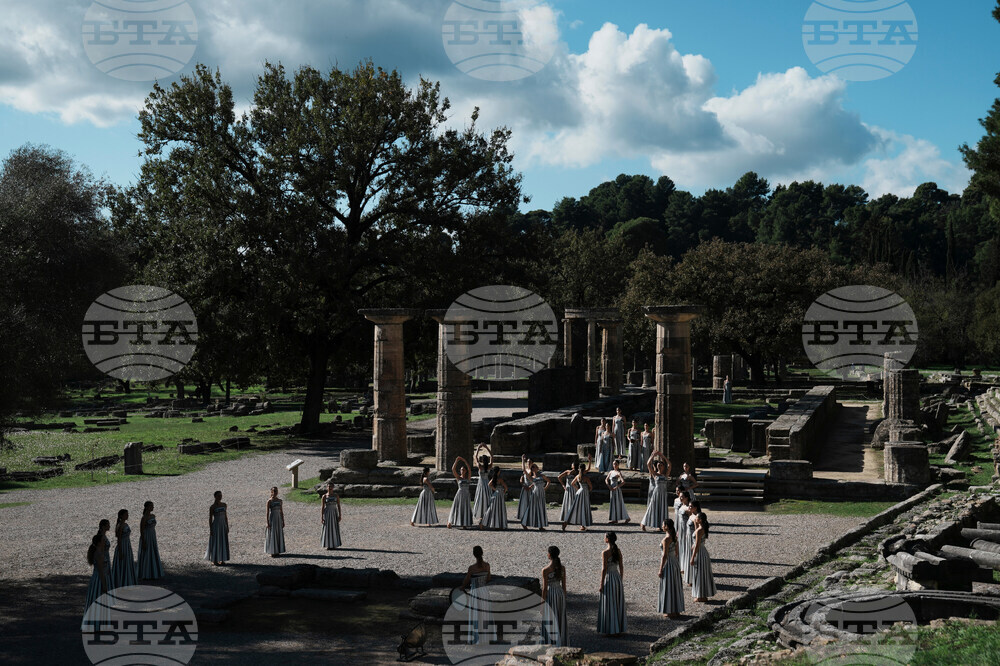 Greece Olympics Milan Cortina Flame Lighting