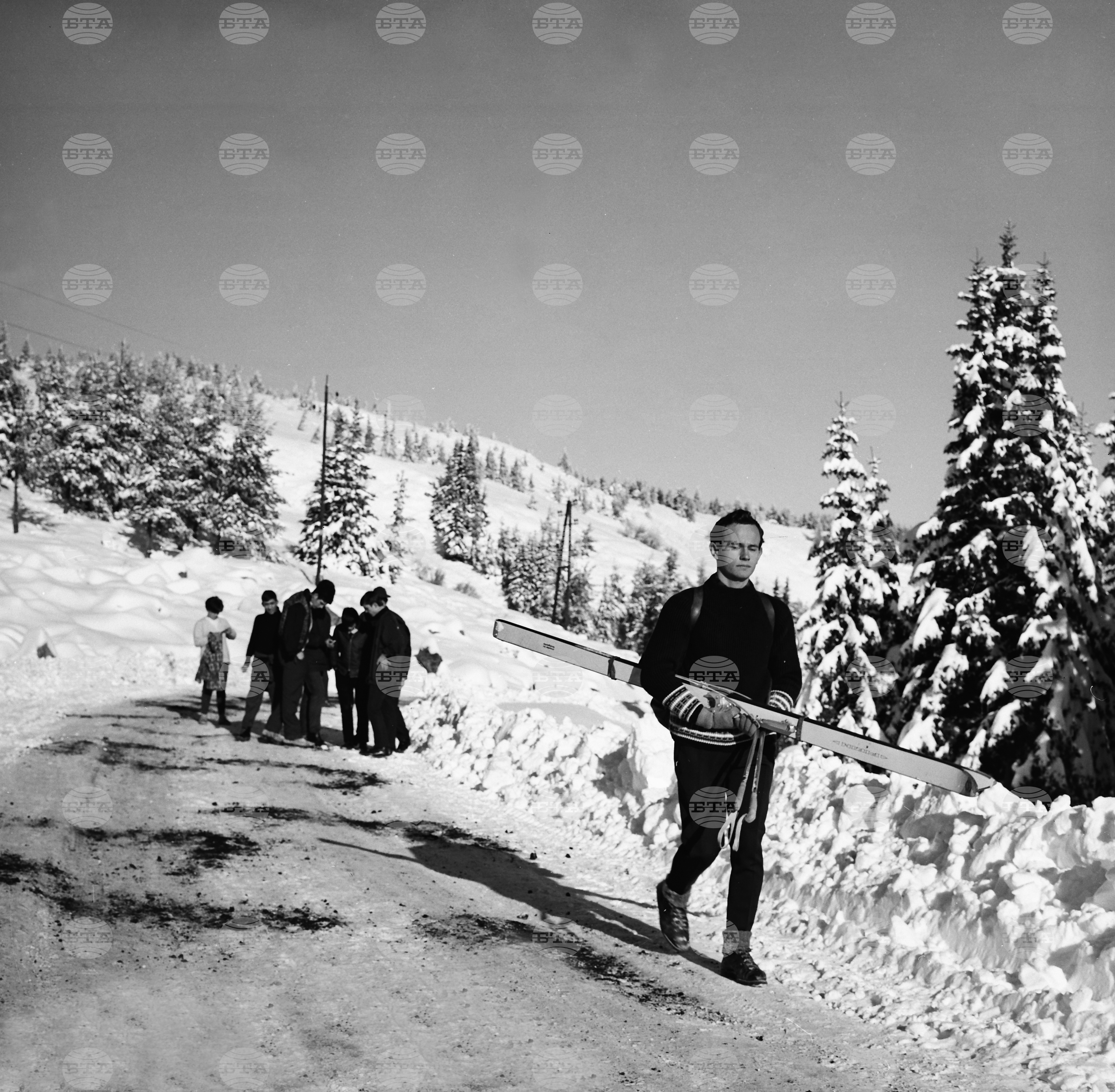 Зимен ден на Витоша през 1968 година