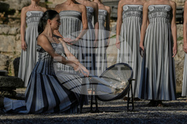 Greece Olympics Milan Cortina Flame Lighting