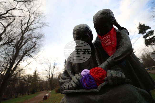 Международен ден за елиминиране на насилието над жени - статуя