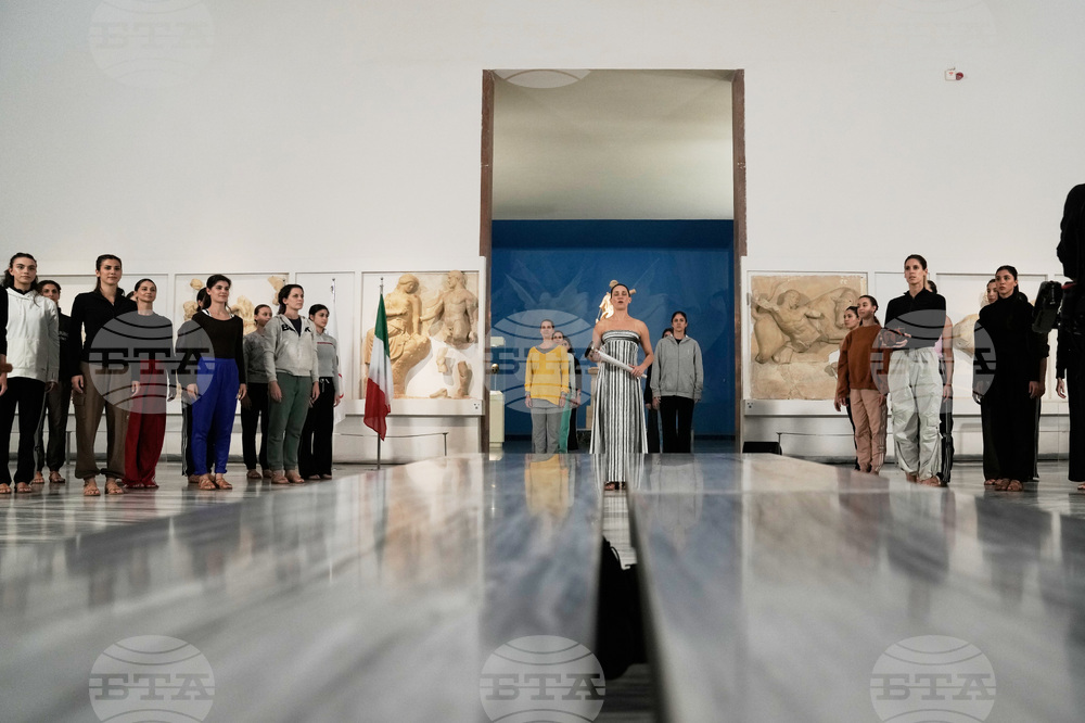 Greece Olympics Milan Cortina Flame Lighting