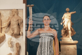 Greece Olympics Milan Cortina Flame Lighting