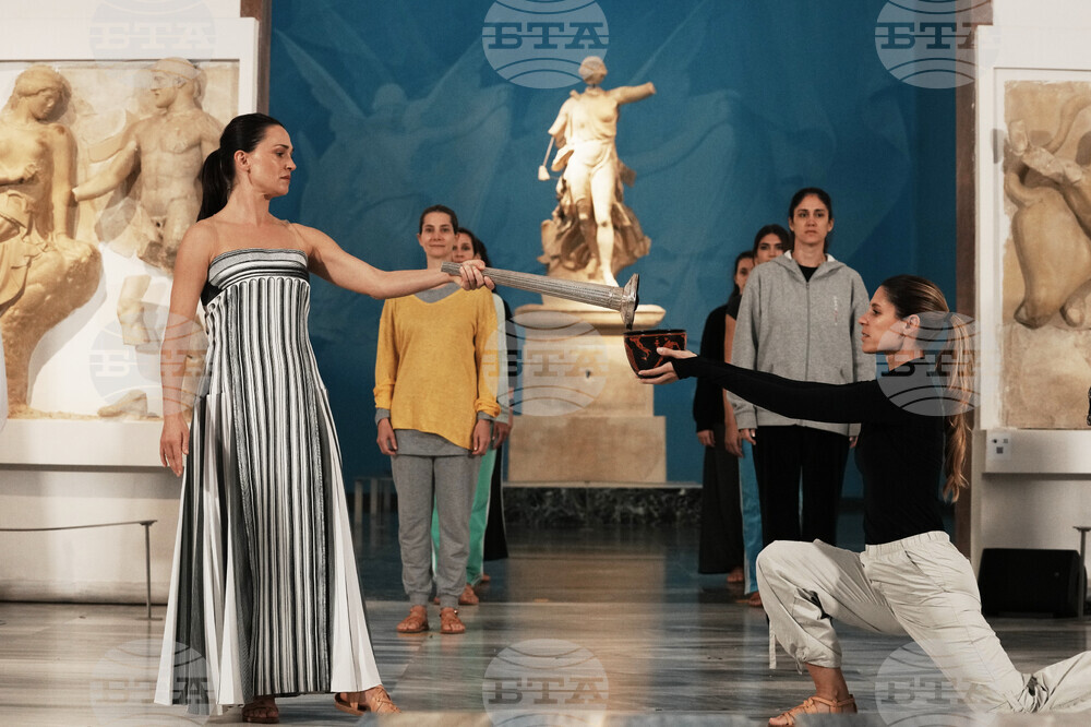 Greece Olympics Milan Cortina Flame Lighting