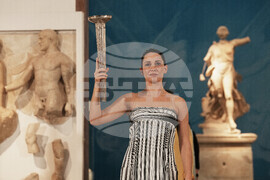 Greece Olympics Milan Cortina Flame Lighting