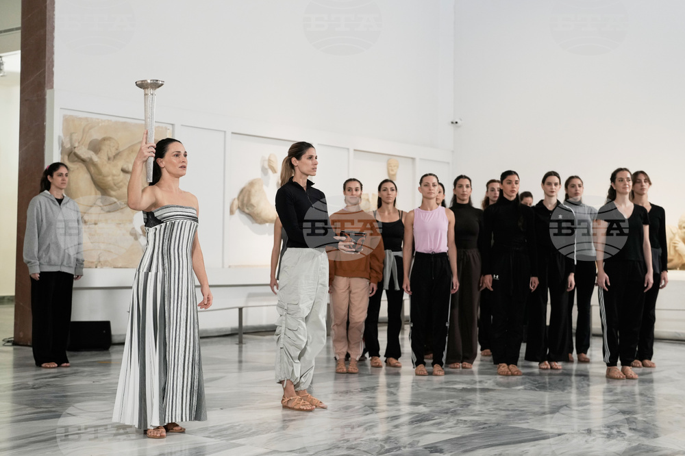 Greece Olympics Milan Cortina Flame Lighting