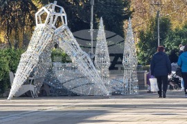 Ямбол - коледна украса - монтиране