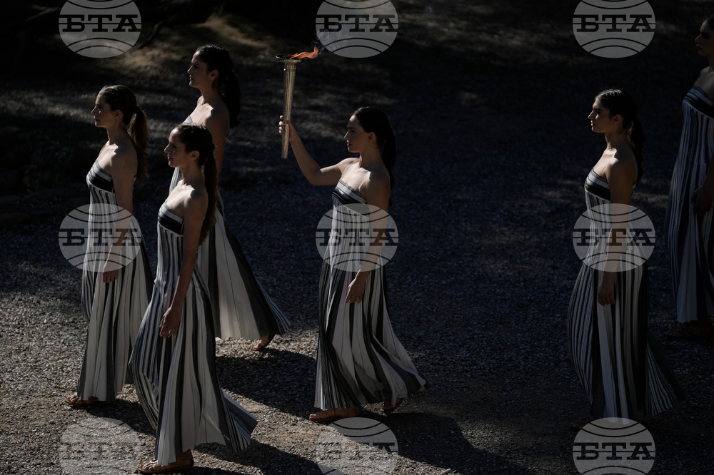 Greece Olympics Milan Cortina Flame Lighting