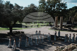 Greece Olympics Milan Cortina Flame Lighting