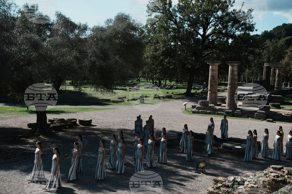 Greece Olympics Milan Cortina Flame Lighting