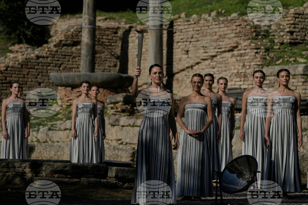 Greece Olympics Milan Cortina Flame Lighting