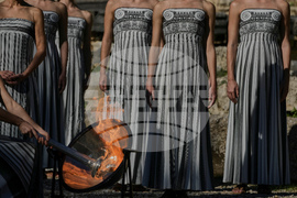 Greece Olympics Milan Cortina Flame Lighting