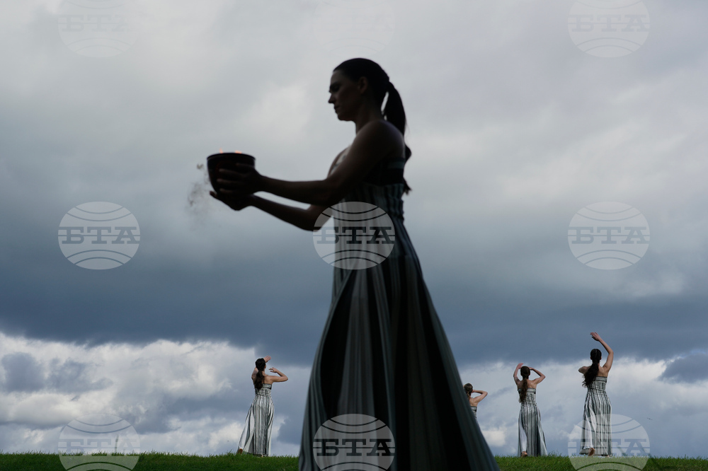 Greece Olympics Milan Cortina Flame Lighting