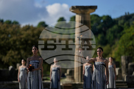 Greece Olympics Milan Cortina Flame Lighting