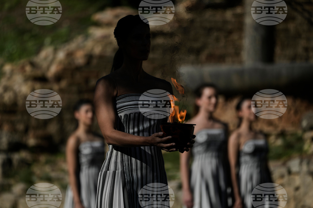Greece Olympics Milan Cortina Flame Lighting