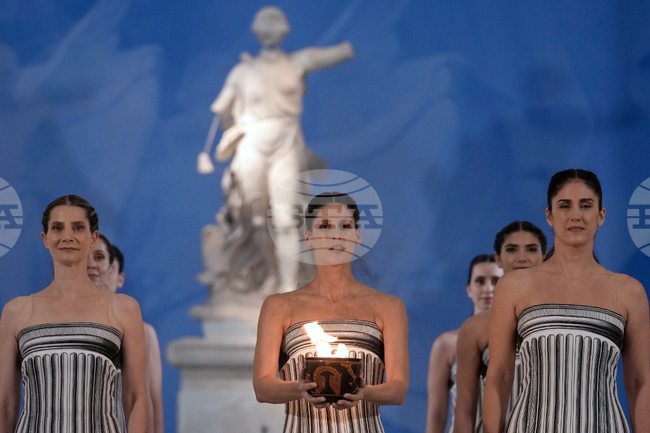 Greece Olympics Milan Cortina Flame Lighting