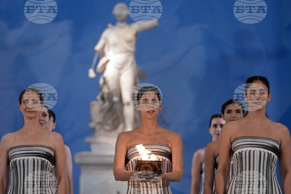 Greece Olympics Milan Cortina Flame Lighting