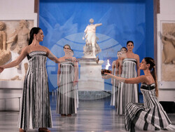 Greece Olympics Milan Cortina Flame Lighting