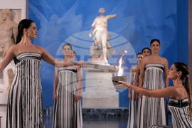 Greece Olympics Milan Cortina Flame Lighting