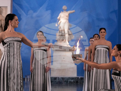 Greece Olympics Milan Cortina Flame Lighting