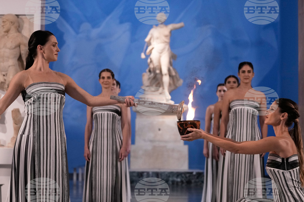 Greece Olympics Milan Cortina Flame Lighting