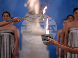 Greece Olympics Milan Cortina Flame Lighting