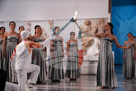 Greece Olympics Milan Cortina Flame Lighting