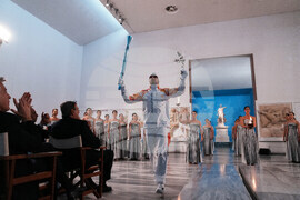 Greece Olympics Milan Cortina Flame Lighting