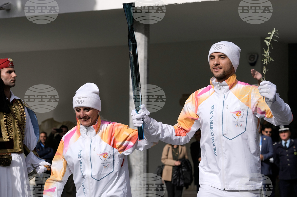 Greece Olympics Milan Cortina Flame Lighting