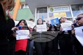 Бургас - Дирекция „Бюро по труда“ - протест
