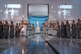 Greece Olympics Milan Cortina Flame Lighting