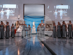 Greece Olympics Milan Cortina Flame Lighting